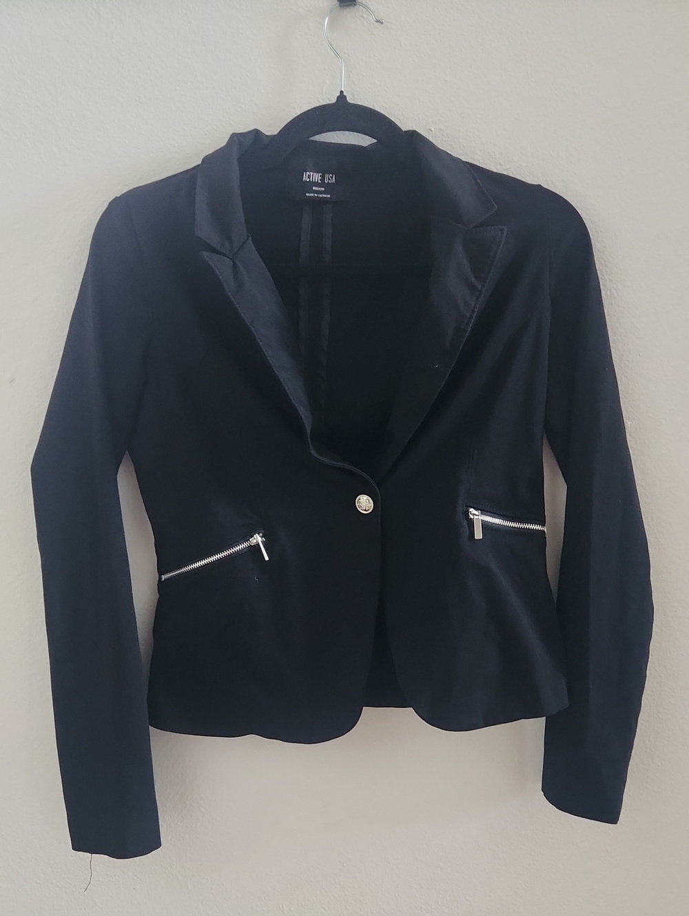 Active USA Black Single-Button Blazer